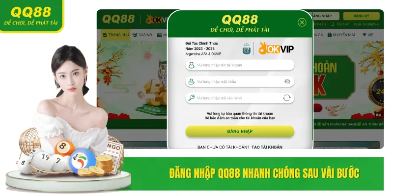 Đăng nhập QQ88 nhanh chóng sau vài bước